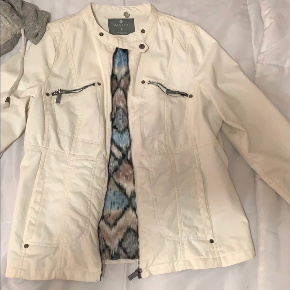 White leather jacket